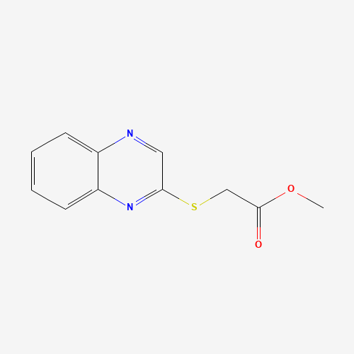 Methyl 2-(2-quinoxalinylsulfanyl)acetate (CAS: 55338-14-2) - Chemical Structure and Molecular Formula 