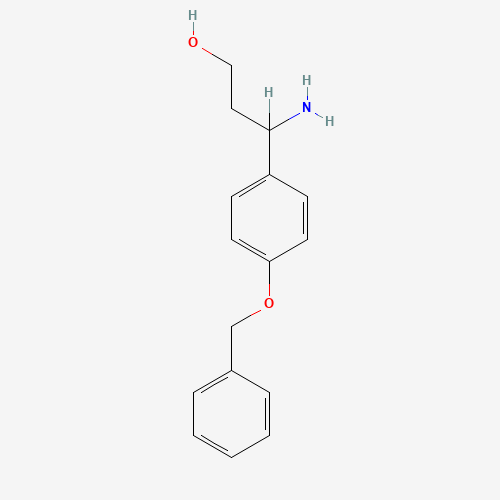 3-Amino-3-[4-(benzyloxy)phenyl]-1-propanol (CAS: 182057-85-8) - Chemical Structure and Molecular Formula 