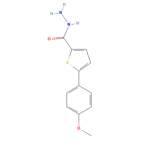 5-(4-Methoxyphenyl)-2-thiophenecarbohydrazide (CAS: 69202-24-0) - Chemical Structure and Molecular Formula 