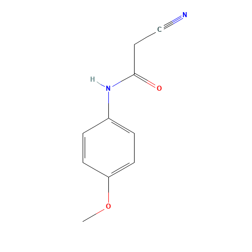 2-Cyano-N-(4-methoxyphenyl)acetamide (CAS: 5382-38-7) - Chemical Structure and Molecular Formula 