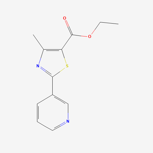 Ethyl 4-methyl-2-(2-pyridinyl)-1,3-thiazole-5-carboxylate (CAS: 39091-00-4) - Chemical Structure and Molecular Formula 