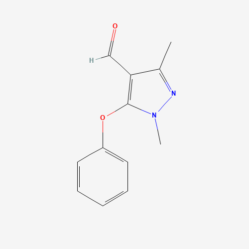 1,3-Dimethyl-5-phenoxy-1H-pyrazole-4-carbaldehyde (CAS: 109925-10-2) - Chemical Structure and Molecular Formula 