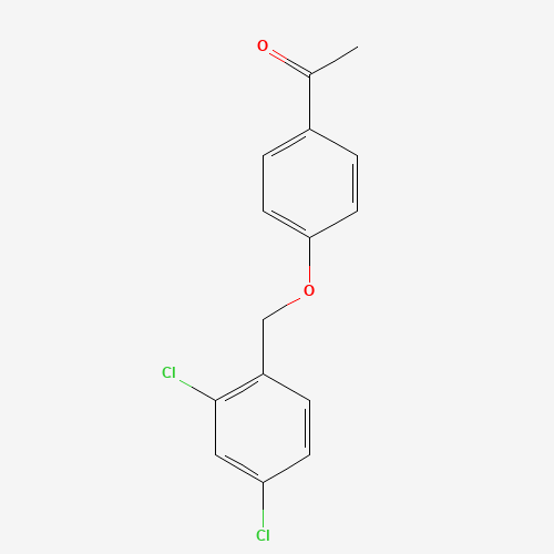 1-{4-[(2,4-Dichlorobenzyl)oxy]phenyl}-1-ethanone (CAS: 61292-27-1) - Chemical Structure and Molecular Formula 