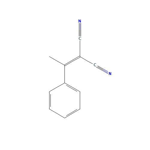 2-(1-Phenylethylidene)malononitrile (CAS: 5447-87-0) - Chemical Structure and Molecular Formula 