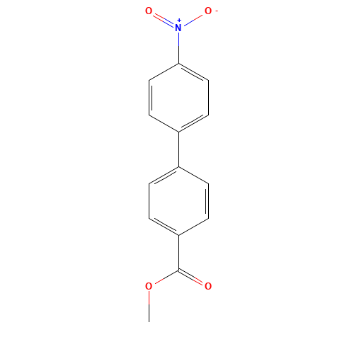 Methyl 4'-nitro[1,1'-biphenyl]-4-carboxylate (CAS: 5730-75-6) - Chemical Structure and Molecular Formula 