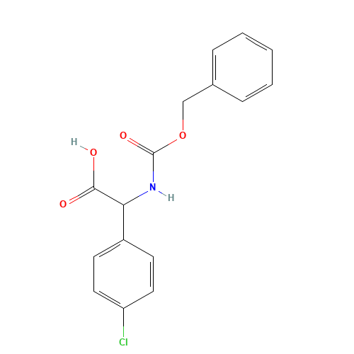 2-{[(Benzyloxy)carbonyl]amino}-2-(4-chlorophenyl)acetic acid (CAS: 69902-04-1) - Chemical Structure and Molecular Formula 
