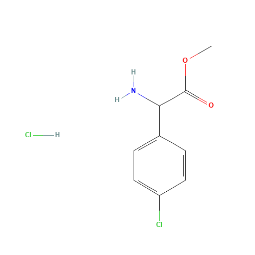 Methyl 2-amino-2-(4-chlorophenyl)acetate hydrochloride (CAS: 42718-19-4) - Chemical Structure and Molecular Formula 