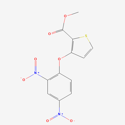 Methyl 3-(2,4-dinitrophenoxy)-2-thiophenecarboxylate (CAS: 104636-76-2) - Chemical Structure and Molecular Formula 