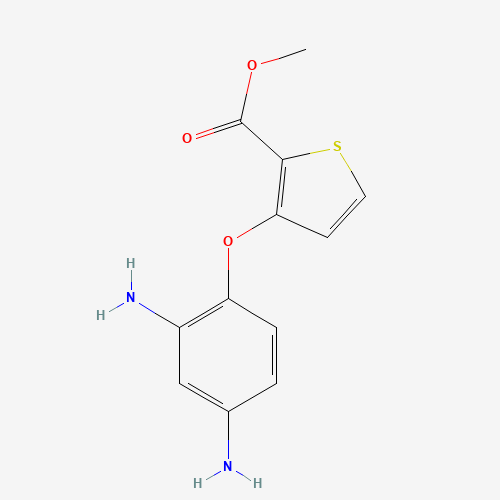 Methyl 3-(2,4-diaminophenoxy)-2-thiophenecarboxylate (CAS: 104636-77-3) - Chemical Structure and Molecular Formula 