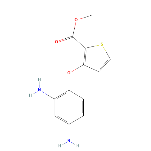 Methyl 3-(2,4-diaminophenoxy)-2-thiophenecarboxylate (CAS: 104636-77-3) - Related Chemical Product