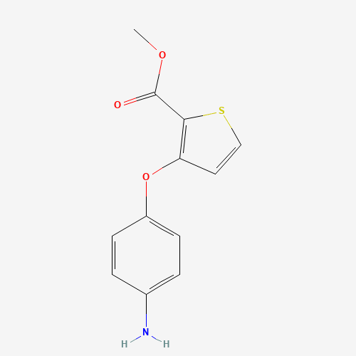 Methyl 3-(4-aminophenoxy)-2-thiophenecarboxylate (CAS: 103790-38-1) - Chemical Structure and Molecular Formula 