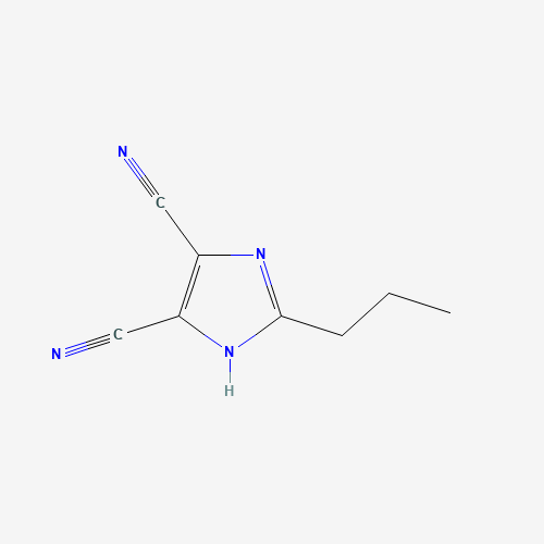 2-Propyl-1H-imidazole-4,5-dicarbonitrile (CAS: 51802-42-7) - Chemical Structure and Molecular Formula 
