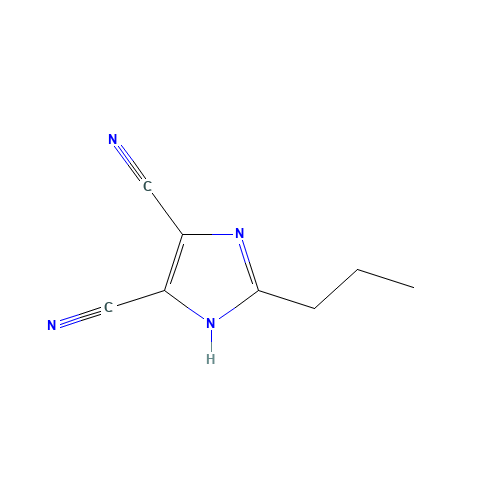 2-Propyl-1H-imidazole-4,5-dicarbonitrile (CAS: 51802-42-7) - Chemical Structure and Molecular Formula 