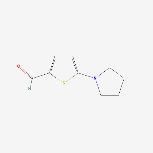 5-(1-Pyrrolidinyl)-2-thiophenecarbaldehyde (CAS: 24372-47-2) - Chemical Structure and Molecular Formula 