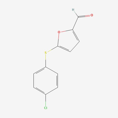 5-[(4-Chlorophenyl)sulfanyl]-2-furaldehyde (CAS: 39689-04-8) - Chemical Structure and Molecular Formula 