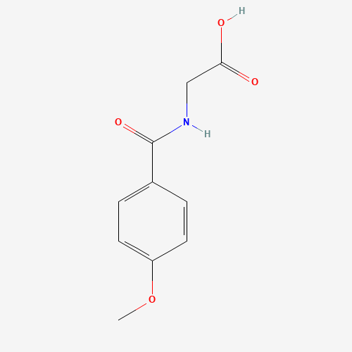 2-[(4-Methoxybenzoyl)amino]acetic acid (CAS: 13214-64-7) - Chemical Structure and Molecular Formula 