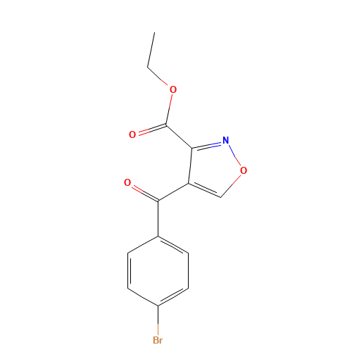 Ethyl 4-(4-bromobenzoyl)-3-isoxazolecarboxylate (CAS: 338408-83-6) - Chemical Structure and Molecular Formula 
