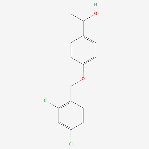 1-{4-[(2,4-Dichlorobenzyl)oxy]phenyl}-1-ethanol (CAS: 61292-28-2) - Chemical Structure and Molecular Formula 