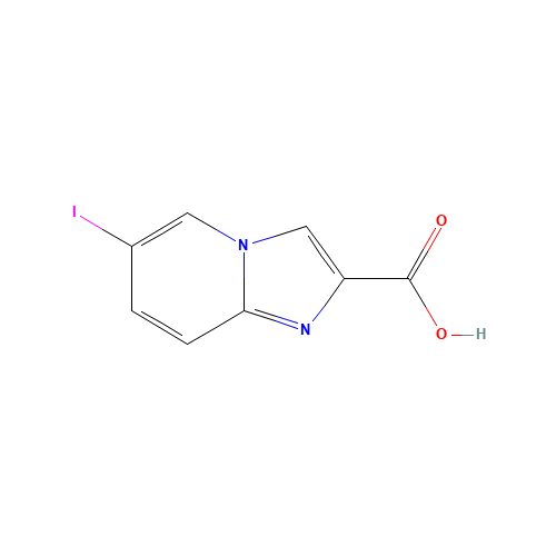 6-Iodoimidazo[1,2-a]pyridine-2-carboxylic acid (CAS: 478040-59-4) - Chemical Structure and Molecular Formula 
