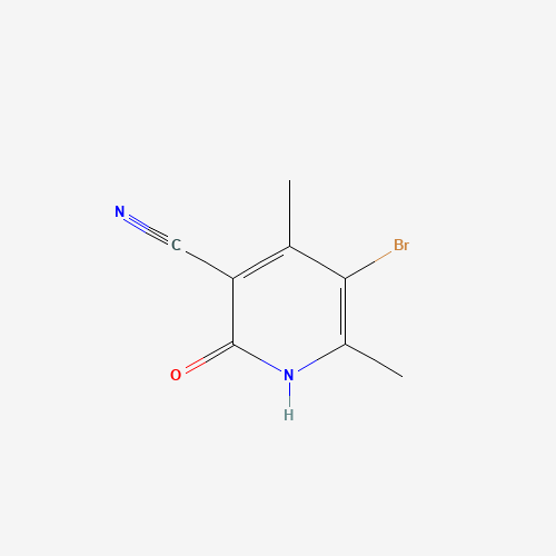 5-Bromo-4,6-dimethyl-2-oxo-1,2-dihydro-3-pyridinecarbonitrile (CAS: 23819-87-6) - Chemical Structure and Molecular Formula 