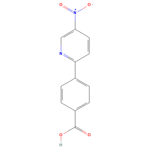 4-(5-Nitro-2-pyridinyl)benzenecarboxylic acid (CAS: 223127-49-9) - Chemical Structure and Molecular Formula 