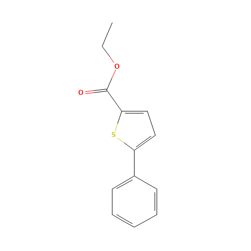 Ethyl 5-phenyl-2-thiophenecarboxylate (CAS: 19282-39-4) - Chemical Structure and Molecular Formula 
