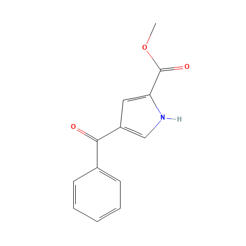 Methyl 4-benzoyl-1H-pyrrole-2-carboxylate (CAS: 34628-36-9) - Chemical Structure and Molecular Formula 