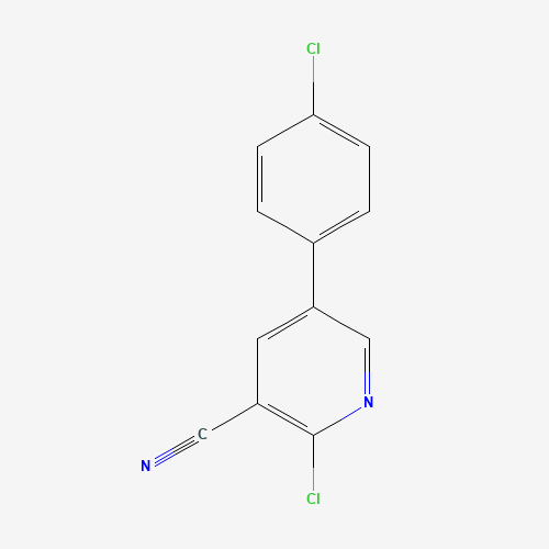 2-Chloro-5-(4-chlorophenyl)nicotinonitrile (CAS: 35982-99-1) - Chemical Structure and Molecular Formula 