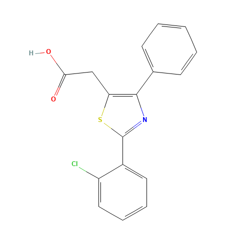 2-[2-(2-Chlorophenyl)-4-phenyl-1,3-thiazol-5-yl]-acetic acid (CAS: 23821-79-6) - Related Chemical Product