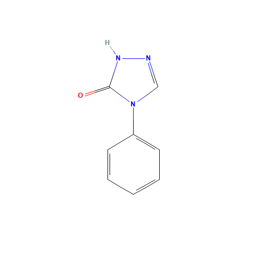 4-Phenyl-2,4-dihydro-3H-1,2,4-triazol-3-one (CAS: 1008-30-6) - Chemical Structure and Molecular Formula 