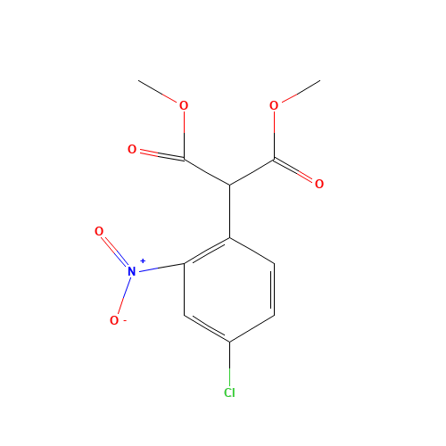 Dimethyl 2-(4-chloro-2-nitrophenyl)malonate (CAS: 147124-32-1) - Chemical Structure and Molecular Formula 