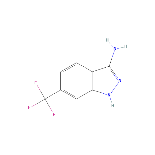 6-(Trifluoromethyl)-1H-indazol-3-amine (CAS: 2250-55-7) - Chemical Structure and Molecular Formula 
