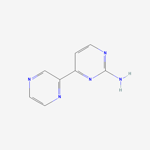 4-(2-Pyrazinyl)-2-pyrimidinamine (CAS: 874792-15-1) - Chemical Structure and Molecular Formula 