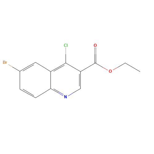 Ethyl 6-bromo-4-chloro-3-quinolinecarboxylate (CAS: 206257-39-8) - Chemical Structure and Molecular Formula 