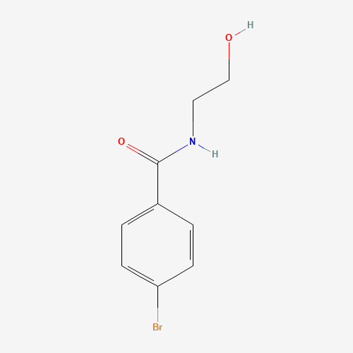 4-Bromo-N-(2-hydroxyethyl)benzenecarboxamide (CAS: 57728-67-3) - Chemical Structure and Molecular Formula 