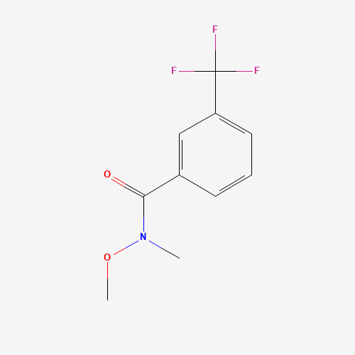 N-Methoxy-N-methyl-3-(trifluoromethyl)-benzenecarboxamide (CAS: 116332-62-8) - Chemical Structure and Molecular Formula 