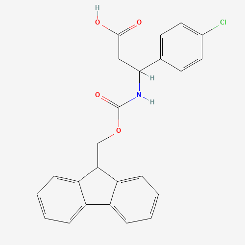 3-(4-Chlorophenyl)-3-{[(9H-fluoren-9-ylmethoxy)-carbonyl]amino}propanoic acid (CAS: 194471-87-9) - Related Chemical Product