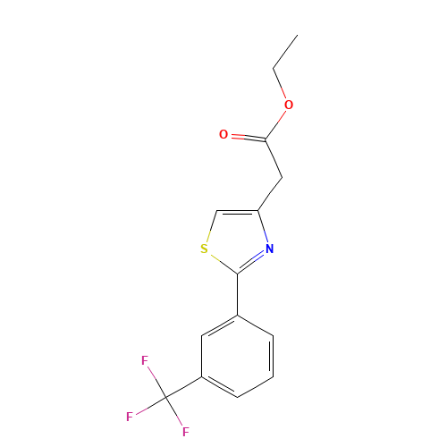 Ethyl 2-{2-[3-(trifluoromethyl)phenyl]-1,3-thiazol-4-yl}acetate (CAS: 78743-00-7) - Related Chemical Product
