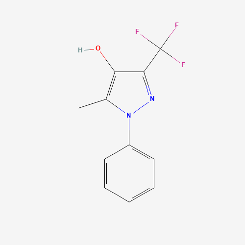 5-Methyl-1-phenyl-3-(trifluoromethyl)-1H-pyrazol-4-ol (CAS: 119868-25-6) - Chemical Structure and Molecular Formula 