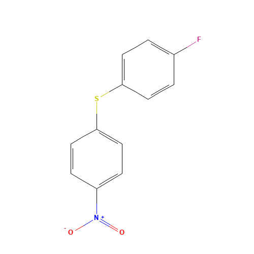 1-Fluoro-4-[(4-nitrophenyl)sulfanyl]benzene (CAS: 2438-85-9) - Chemical Structure and Molecular Formula 