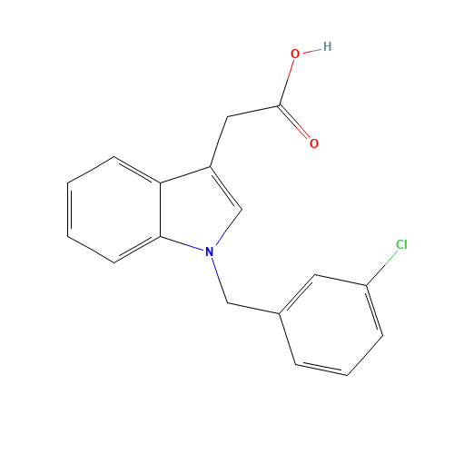 2-[1-(3-Chlorobenzyl)-1H-indol-3-yl]acetic acid (CAS: 339016-33-0) - Chemical Structure and Molecular Formula 