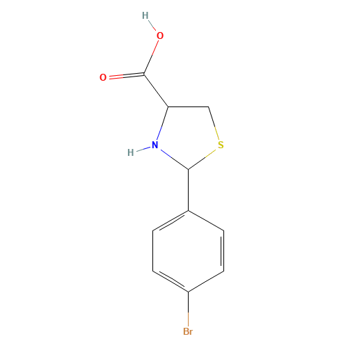 2-(4-Bromophenyl)-1,3-thiazolane-4-carboxylic acid (CAS: 69570-83-8) - Related Chemical Product