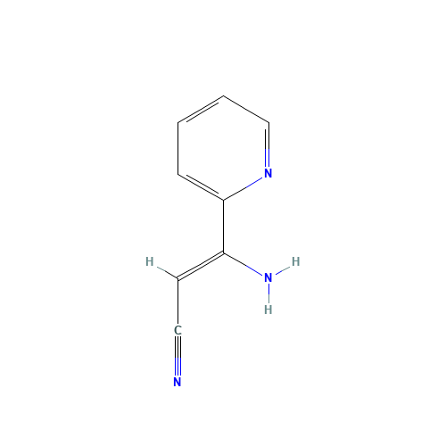 3-Amino-3-(2-pyridinyl)acrylonitrile (CAS: 55330-52-4) - Chemical Structure and Molecular Formula 