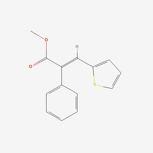 Methyl 2-phenyl-3-(2-thienyl)acrylate (CAS: 30302-64-8) - Chemical Structure and Molecular Formula 