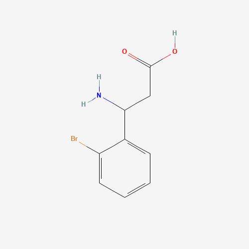 3-Amino-3-(2-bromophenyl)propanoic acid (CAS: 117391-48-7) - Chemical Structure and Molecular Formula 