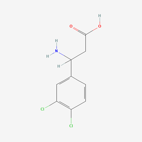 3-Amino-3-(3,4-dichlorophenyl)propanoic acid (CAS: 117391-57-8) - Chemical Structure and Molecular Formula 