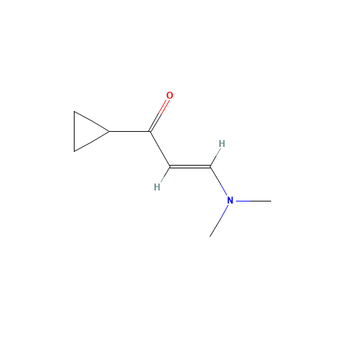 1-Cyclopropyl-3-(dimethylamino)-2-propen-1-one (CAS: 21666-68-2) - Chemical Structure and Molecular Formula 