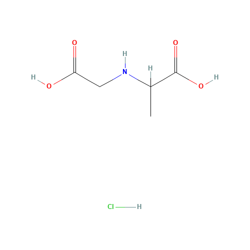 2-[(Carboxymethyl)amino]propanoic acid hydrochloride (CAS: 33012-75-8) - Chemical Structure and Molecular Formula 