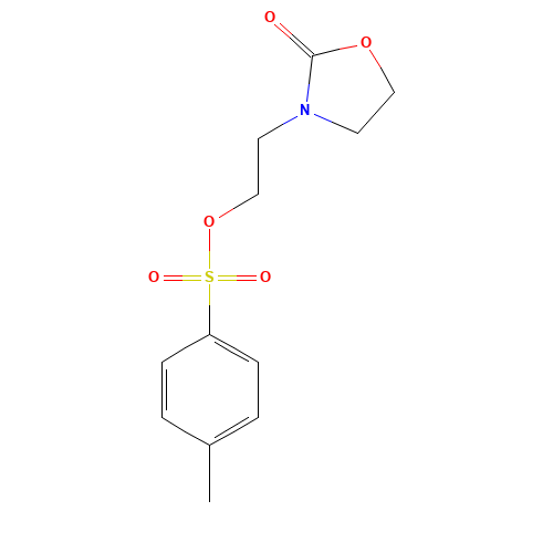 2-(2-Oxo-1,3-oxazolan-3-yl)ethyl 4-methylbenzenesulfonate (CAS: 159974-55-7) - Chemical Structure and Molecular Formula 