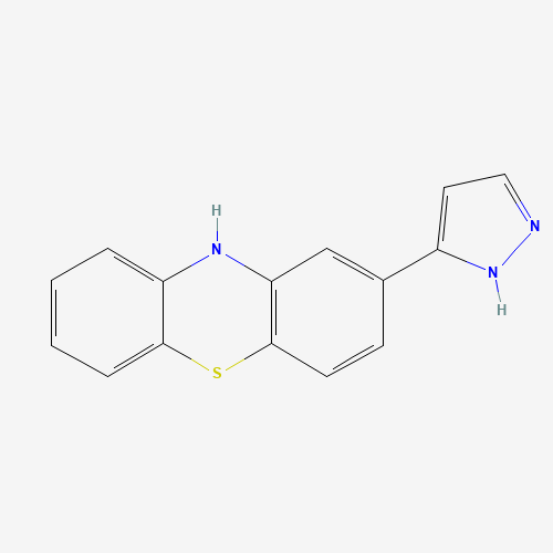 2-(1H-Pyrazol-3-yl)-10H-phenothiazine (CAS: 63285-55-2) - Chemical Structure and Molecular Formula 